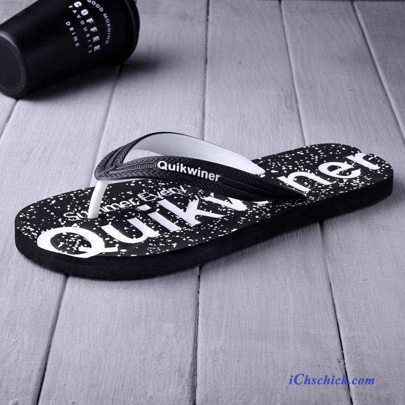 Schuhe Flip Flops Sommer Neue Rutschsicher Trend Hausschuhe Sandfarben Schwarz Verkaufen