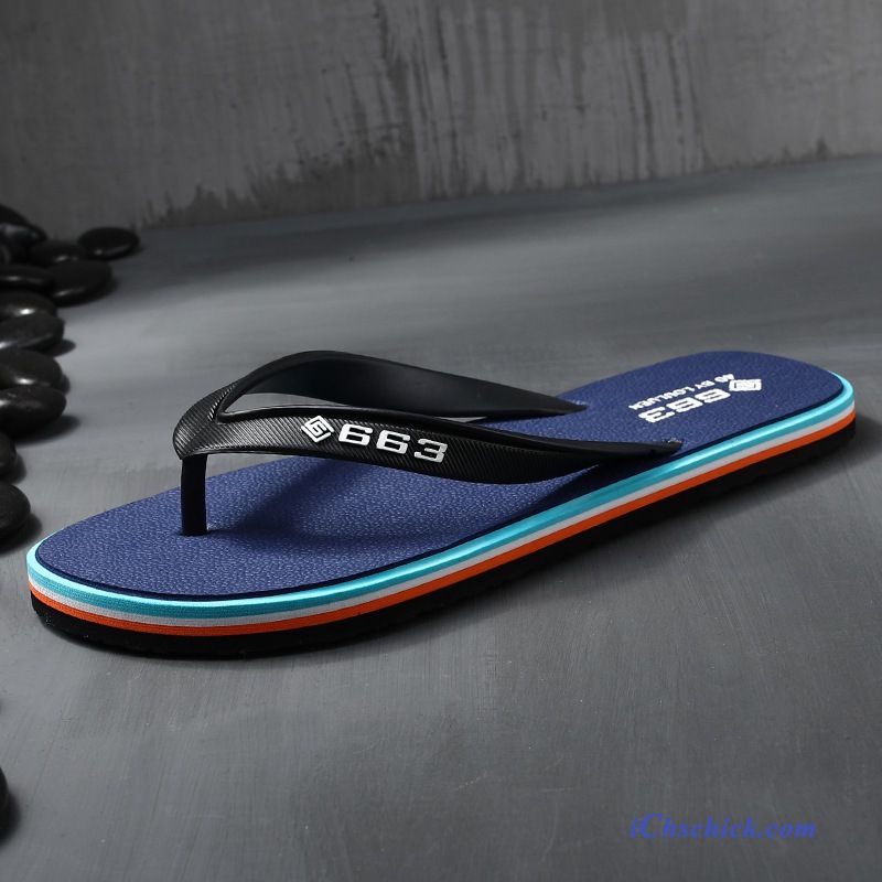 Schuhe Flip Flops Sommer Neue Rutschsicher Trend Hausschuhe Sandfarben Schwarz Verkaufen