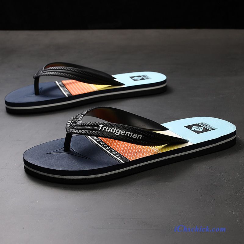 Schuhe Flip Flops Sommer Rutschsicher Outwear Mode Hausschuhe Grau Billige