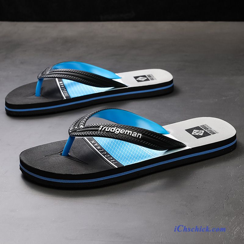 Schuhe Flip Flops Sommer Rutschsicher Outwear Mode Hausschuhe Grau Billige