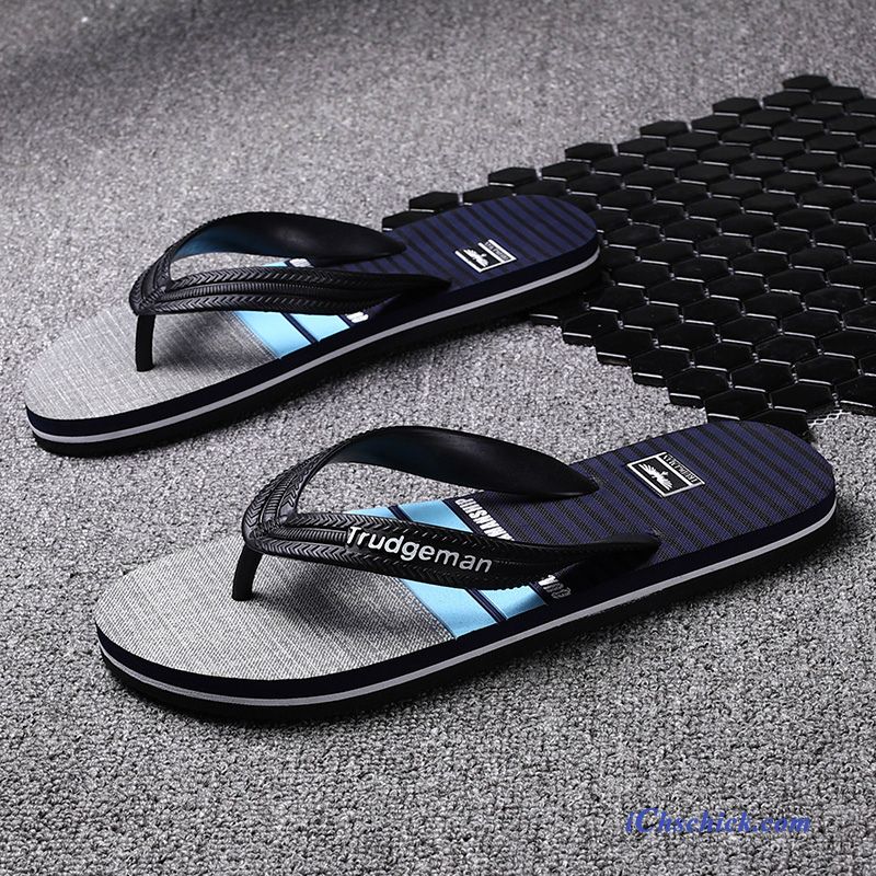 Schuhe Flip Flops Sommer Rutschsicher Outwear Mode Hausschuhe Grau Billige