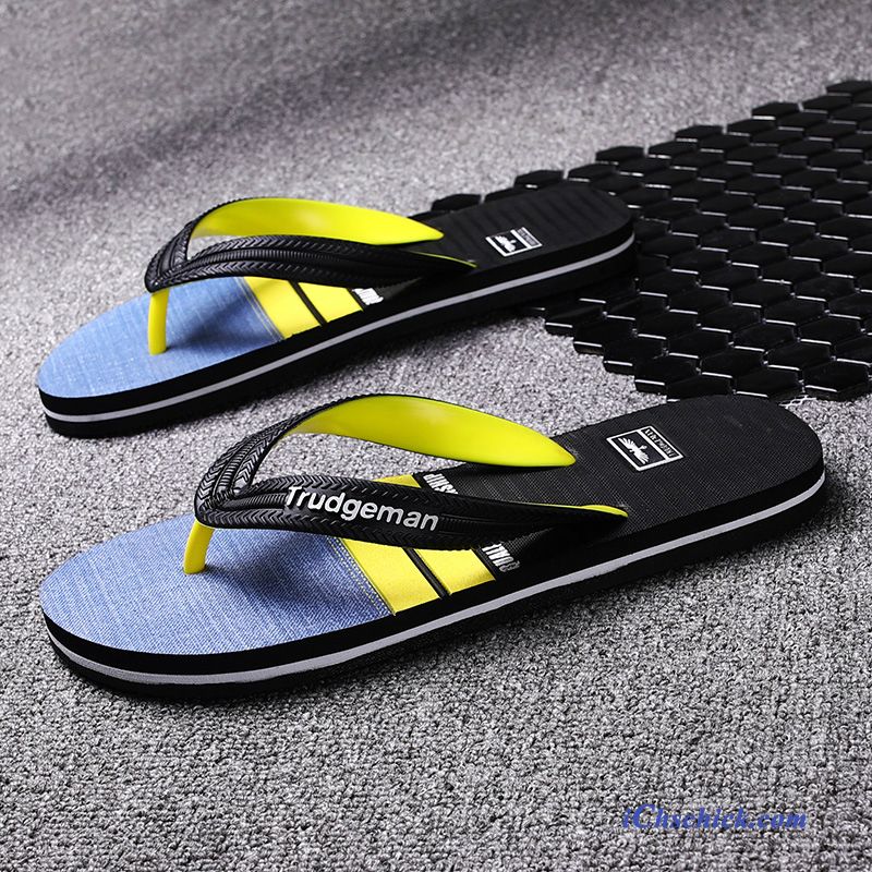 Schuhe Flip Flops Sommer Rutschsicher Outwear Mode Hausschuhe Grau Billige