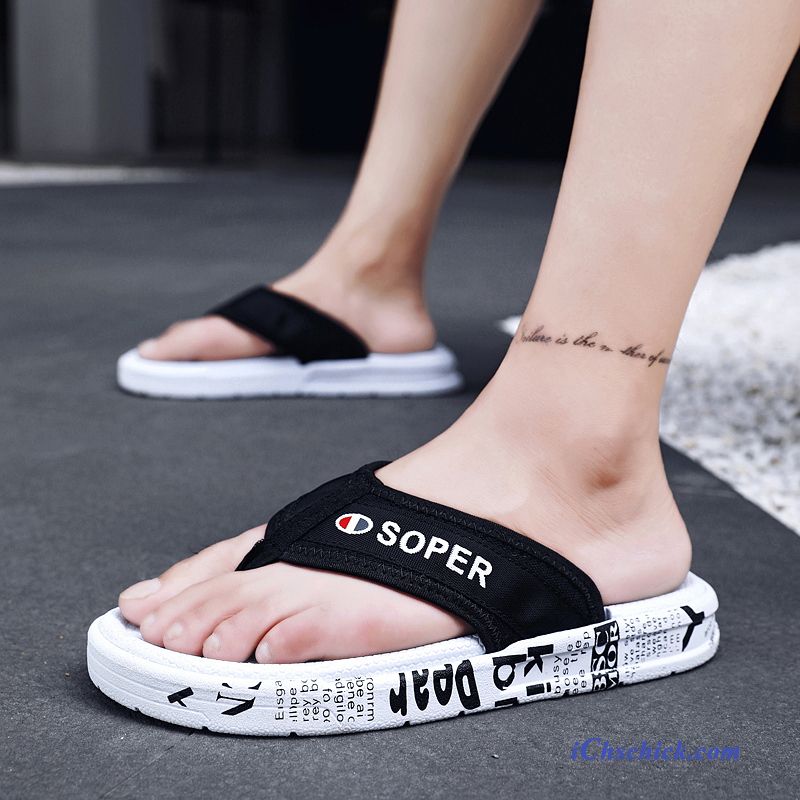 Schuhe Flip Flops Sommer Trend Outwear Neue Mode Sandfarben Schwarz Kaufen