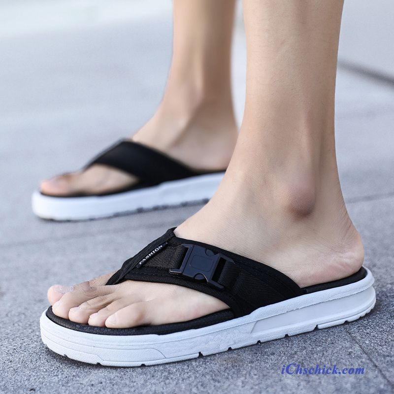 Schuhe Flip Flops Sommer Trend Outwear Neue Mode Sandfarben Schwarz Kaufen