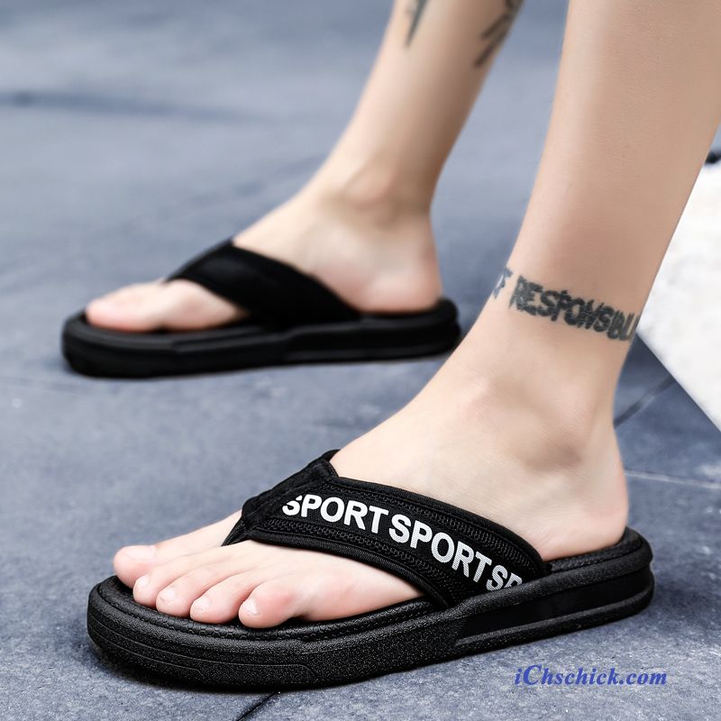 Schuhe Flip Flops Sommer Trend Outwear Neue Mode Sandfarben Schwarz Kaufen