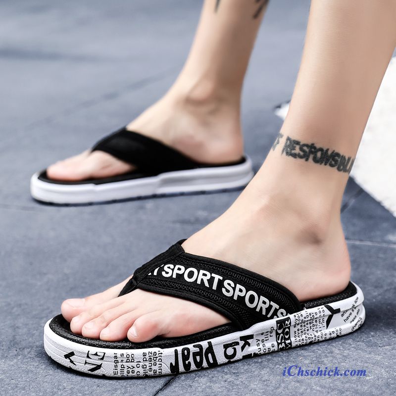 Schuhe Flip Flops Sommer Trend Outwear Neue Mode Sandfarben Schwarz Kaufen