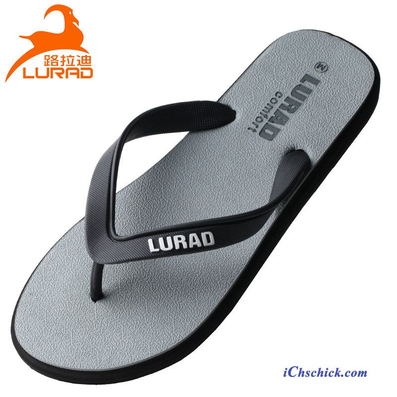 Schuhe Flip Flops Trend Rutschsicher Sommer Casual Draussen Sandfarben Schwarz Günstig