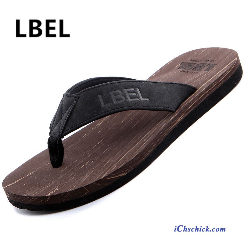 Schuhe Flip Flops Weiche Sohle Draussen Hausschuhe Rutschsicher Neue Braun Billige