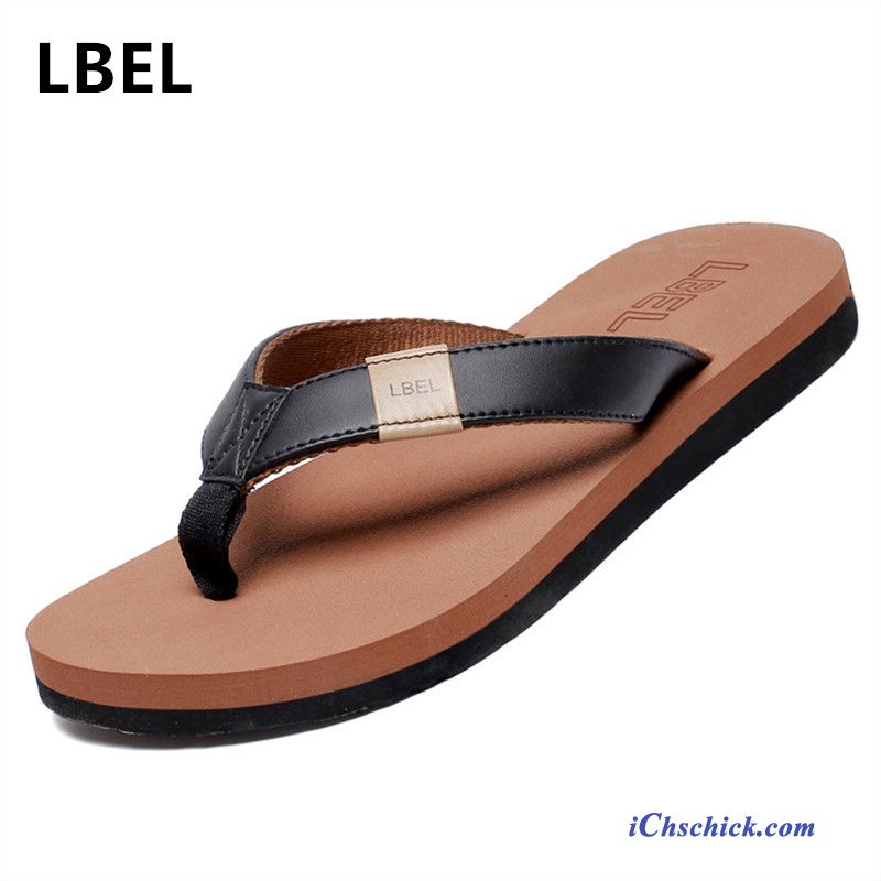 Schuhe Flip Flops Weiche Sohle Draussen Hausschuhe Rutschsicher Neue Braun Billige