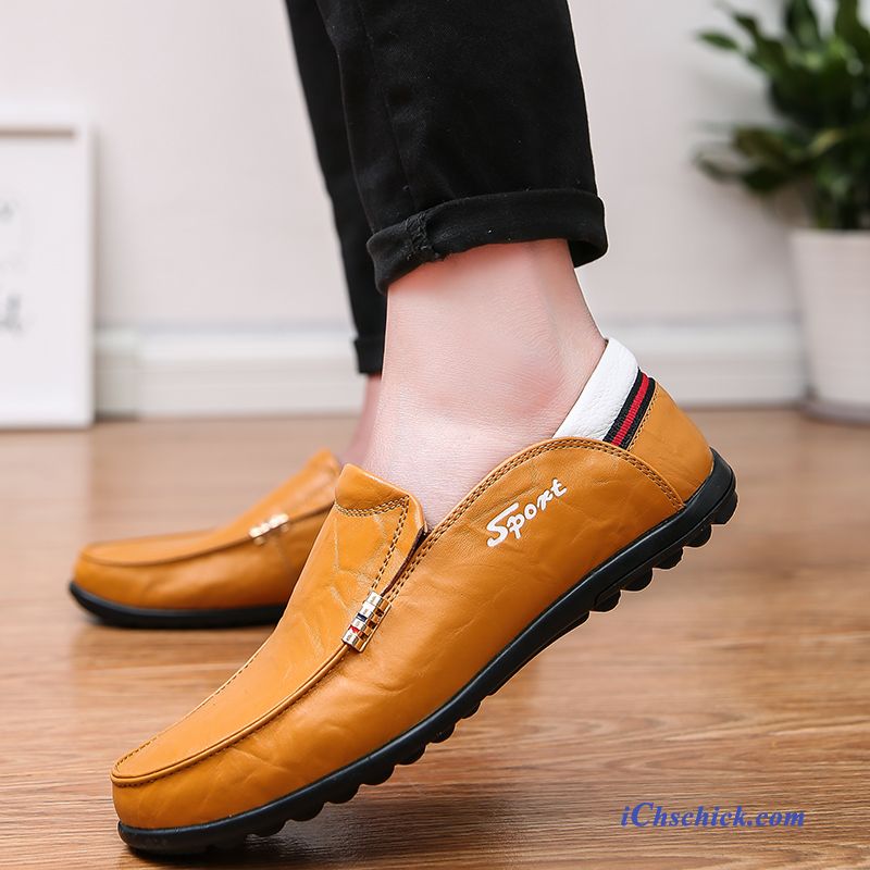 Schuhe Halbschuhe Lederschuhe Mokassins Echtleder Faul Sommer Braun Sale