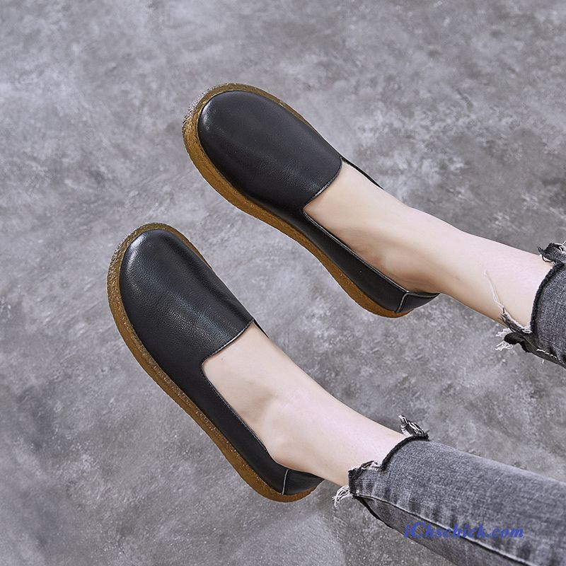 Schuhe Halbschuhe Schnürschuhe Damen Echtleder Große Größe Oxford Sohle Weiß Hell Online