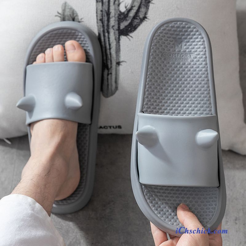 Schuhe Hausschuhe Dicke Sohle Pantolette Outwear Badezimmer Sommer Blau Online