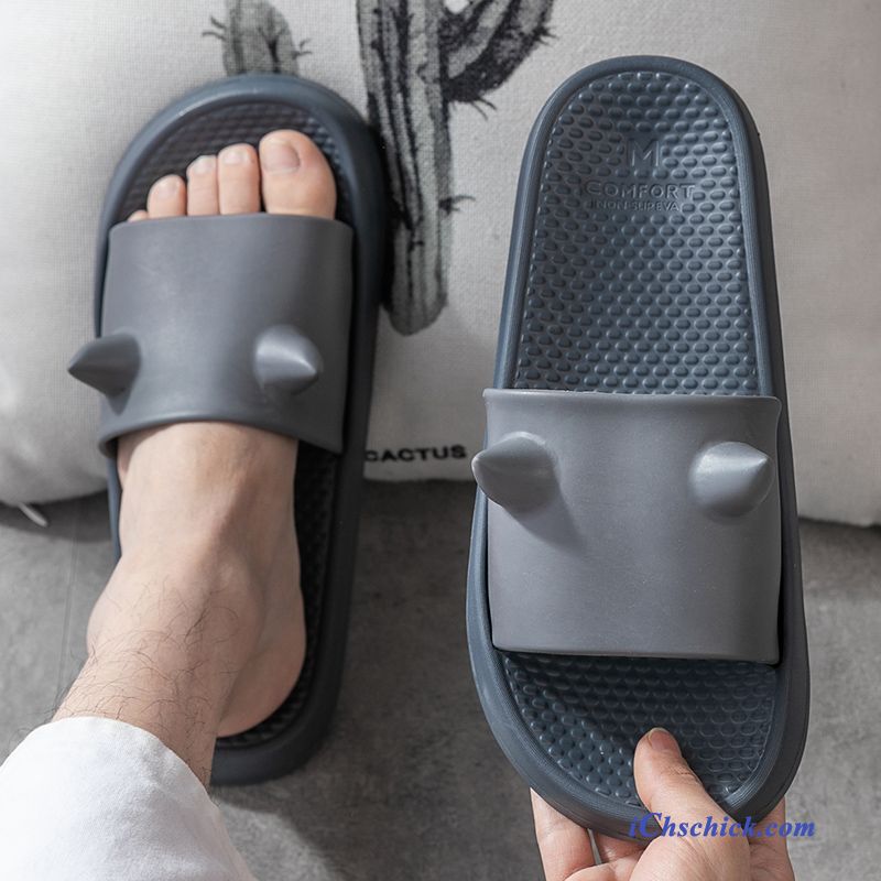 Schuhe Hausschuhe Dicke Sohle Pantolette Outwear Badezimmer Sommer Blau Online