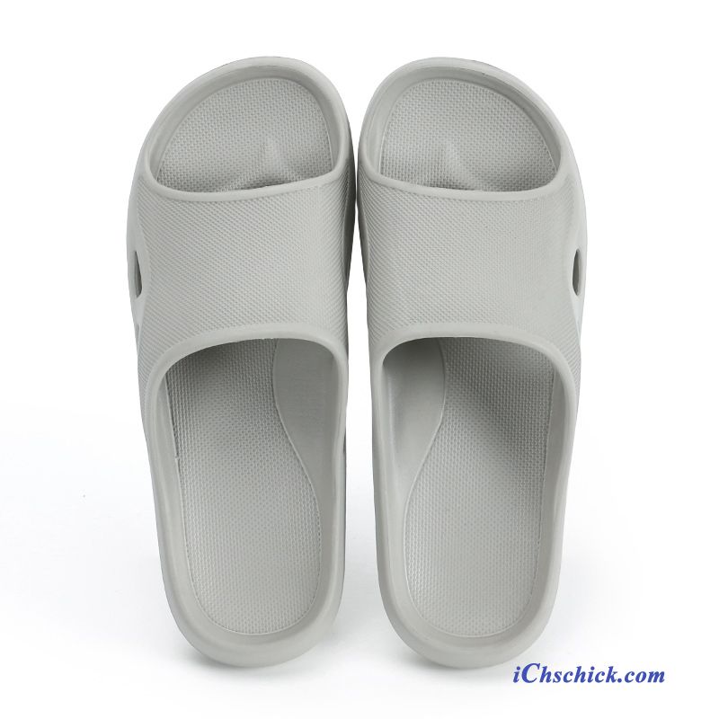 Schuhe Hausschuhe Drinnen Damen Weiche Sohle Badezimmer Pantolette Grau Online