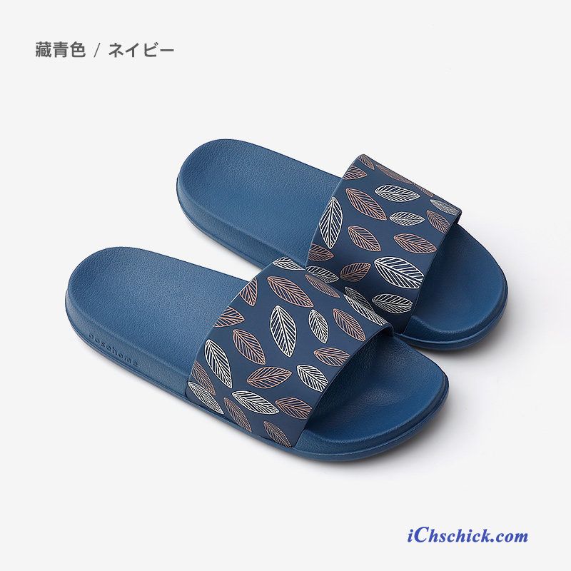 Schuhe Hausschuhe Drinnen Mode Startseite Badezimmer Pantolette Blau Kaufen