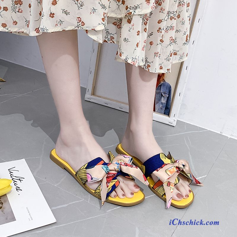 Schuhe Hausschuhe Mode Outwear Neue Mesh Rutschsicher Gelb Rot Verkaufen