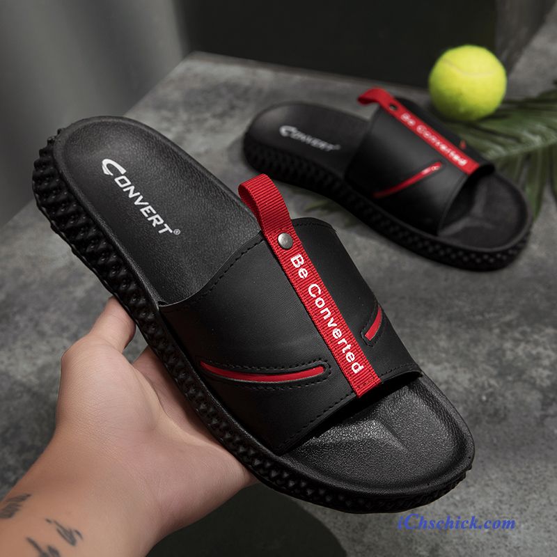 Schuhe Hausschuhe Rutschsicher Drinnen Persönlichkeit Sommer Outwear Schwarz Online
