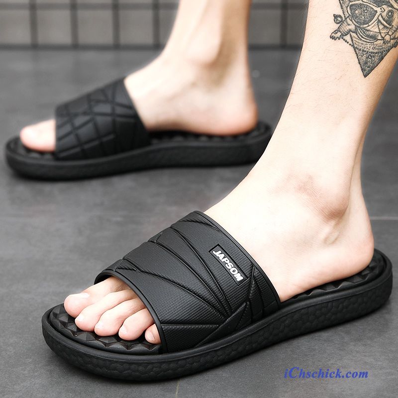 Schuhe Hausschuhe Trend Massage Pantolette Rutschsicher Große Größe Schwarz Billig