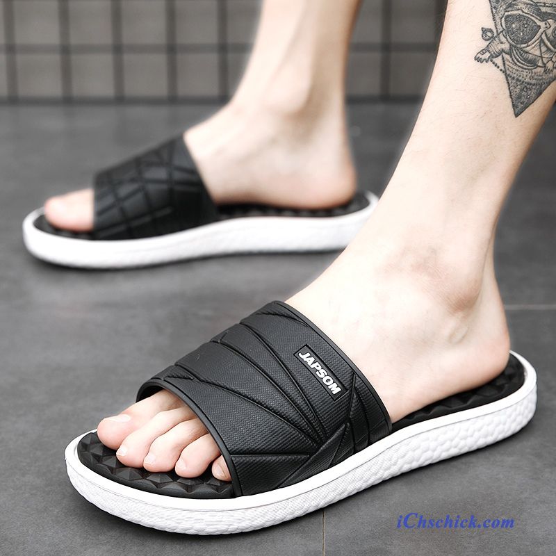 Schuhe Hausschuhe Trend Massage Pantolette Rutschsicher Große Größe Schwarz Billig