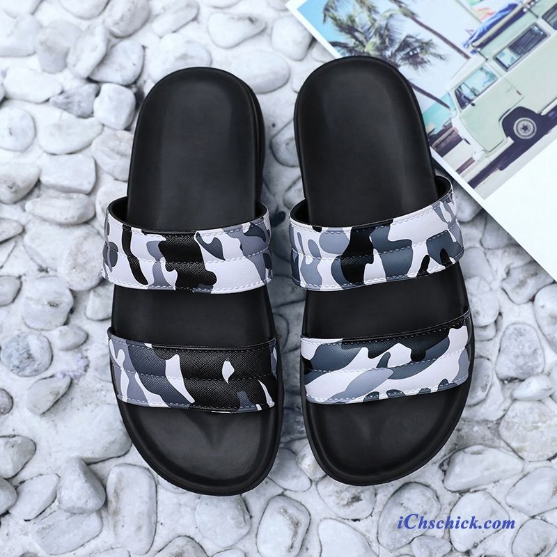 Schuhe Hausschuhe Trend Outwear Dicke Sohle Draussen Sommer Camouflage Schwarz Billige