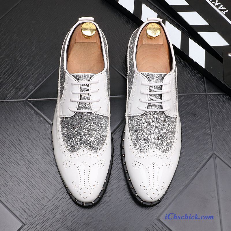 Schuhe Online Günstig Silber, Moderne Leder Schuhe Herren Kaufen