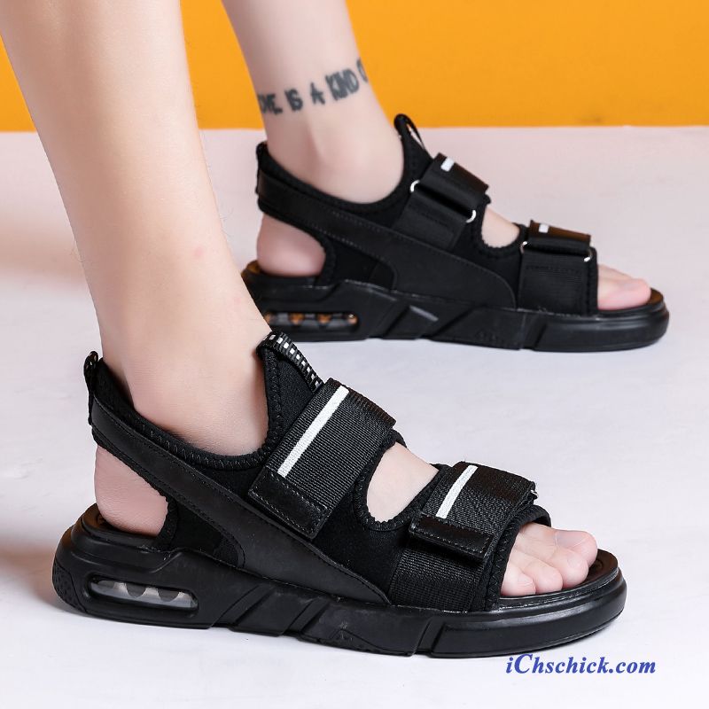 Schuhe Sandalen Allgleiches Jugend Sommer Hausschuhe Neue Sandfarben Schwarz Billige