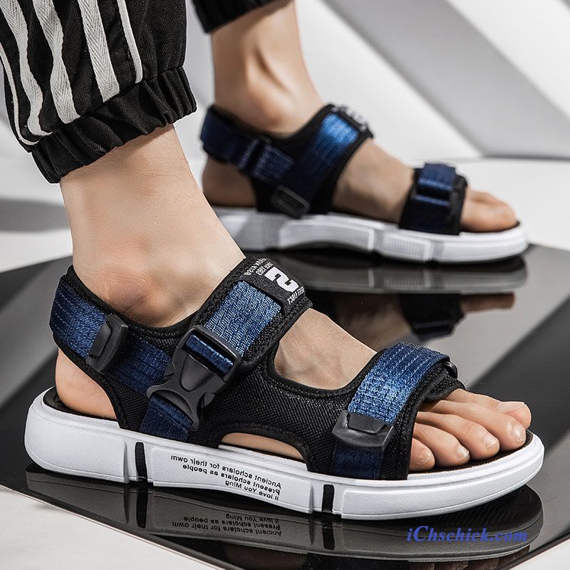 Schuhe Sandalen Atmungsaktiv Allgleiches Mesh Neue Persönlichkeit Sandfarben Silber Rot Billige