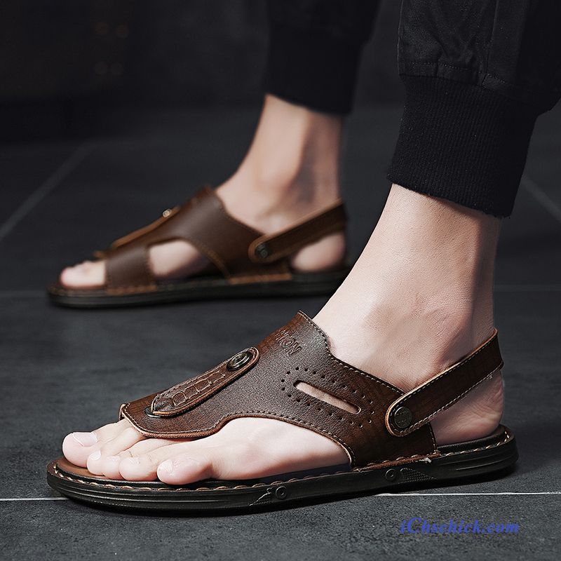 Schuhe Sandalen Casual Atmungsaktiv Rutschsicher Geschäft Outwear Sandfarben Braun Angebote