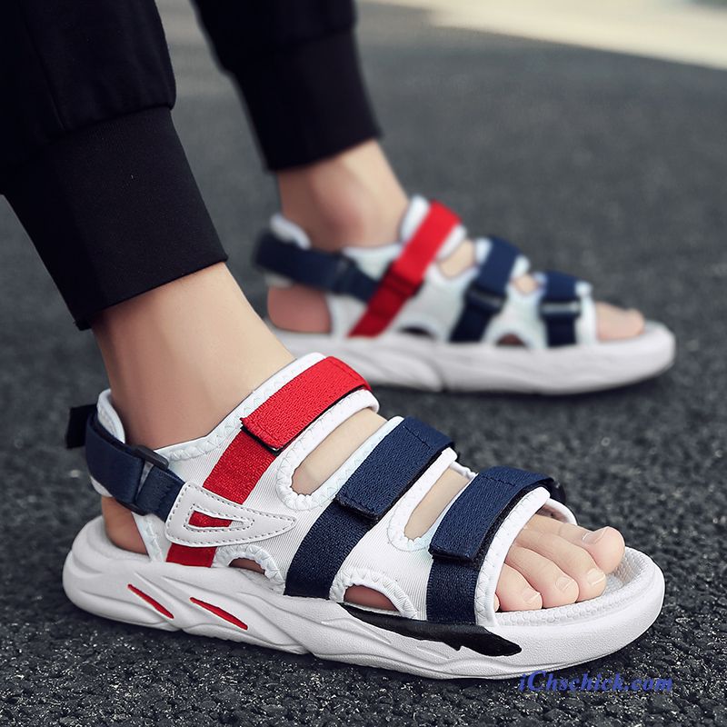 Schuhe Sandalen Casual Persönlichkeit Pantolette Trend Neue Sandfarben Weiß Sale