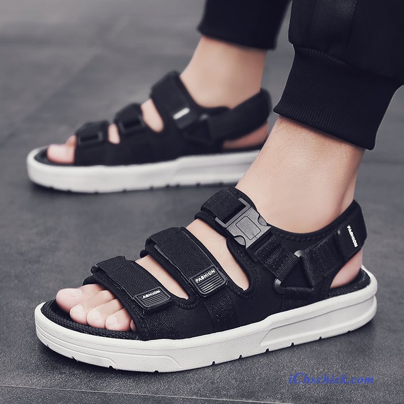 Schuhe Sandalen Draussen Hausschuhe Mode Weiche Sohle Persönlichkeit Sandfarben Grau Discount