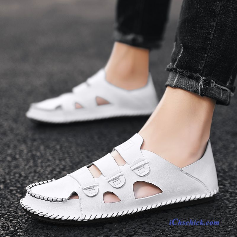 Schuhe Sandalen Fahren Neue Trend Große Größe Casual Beige Farbe Discount