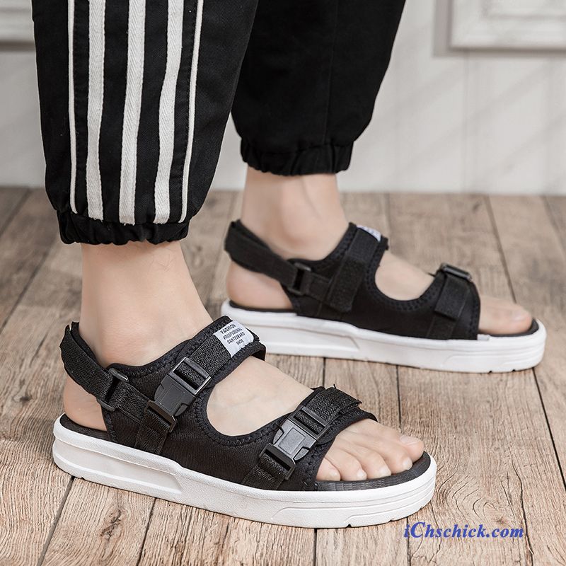 Schuhe Sandalen Hausschuhe Casual Trend Neue Sommer Sandfarben Schwarz Kaufen
