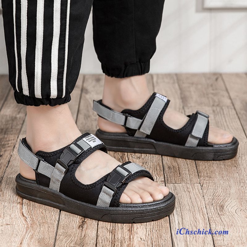Schuhe Sandalen Hausschuhe Casual Trend Neue Sommer Sandfarben Schwarz Kaufen