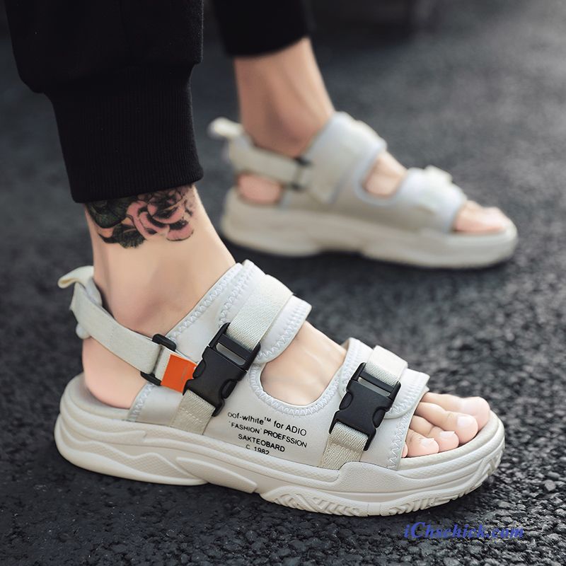 Schuhe Sandalen Jugend Hausschuhe Outwear Trend Neue Sandfarben Schwarz Online