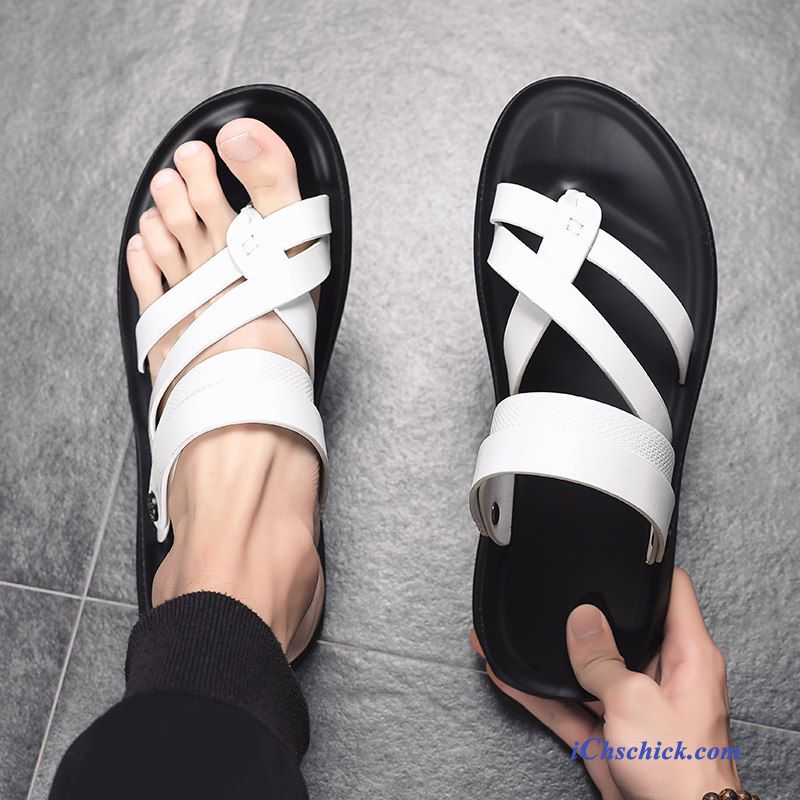 Schuhe Sandalen Neue Persönlichkeit Trend Sommer Flip Flops Sandfarben Schwarz Online