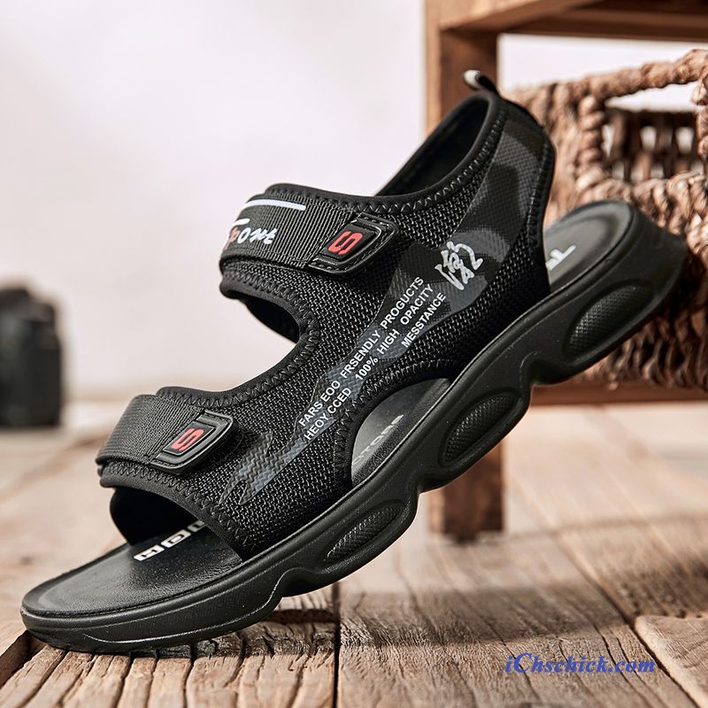 Schuhe Sandalen Outwear Jugend Trend Sommer Casual Sandfarben Schwarz Kaufen