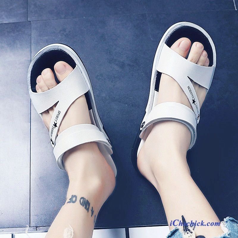 Schuhe Sandalen Outwear Trend Persönlichkeit Sommer Neue Sandfarben Weiß Online