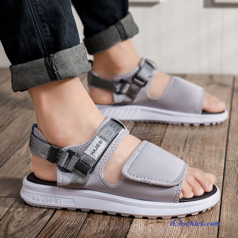 Schuhe Sandalen Rom Neue Hausschuhe Strand Draussen Sandfarben Grau Günstige