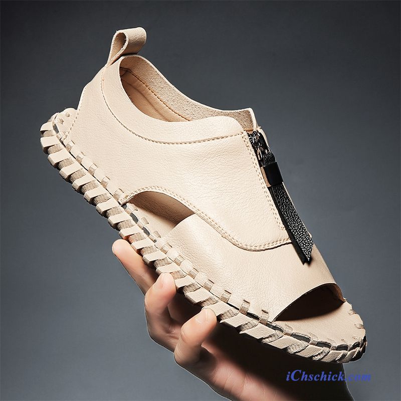 Schuhe Sandalen Rutschsicher Hausschuhe Faul Trend Neue Khaki Sandfarben Billige
