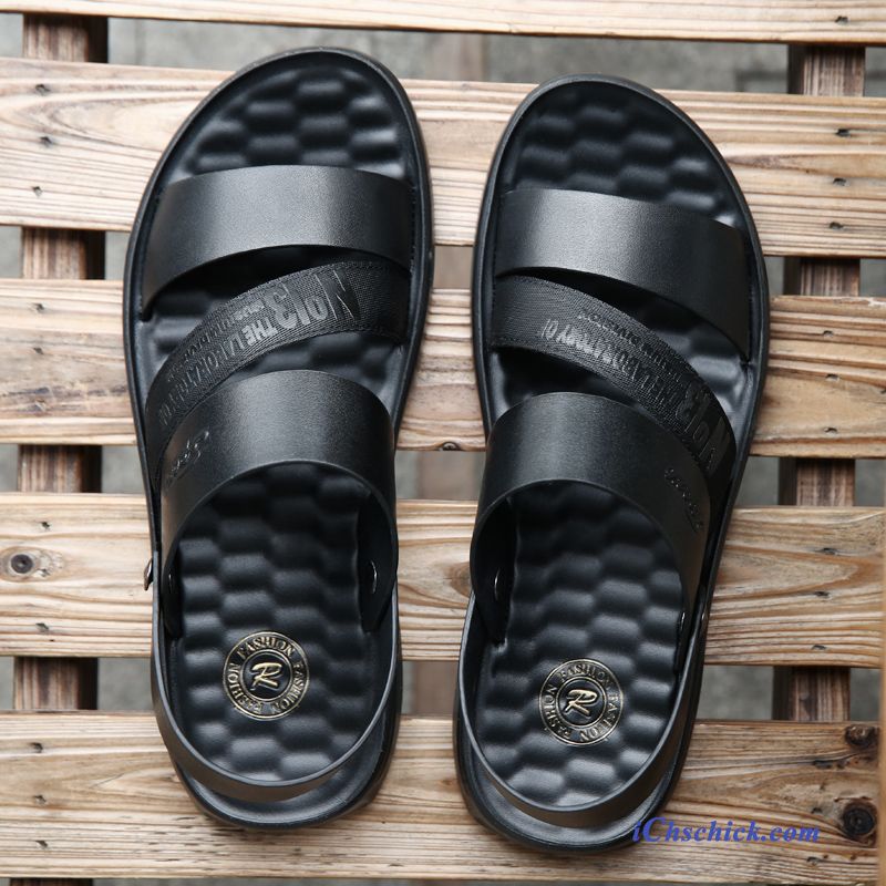 Schuhe Sandalen Sommer Casual Echtleder Neue Sandfarben Schwarz Braun Discount