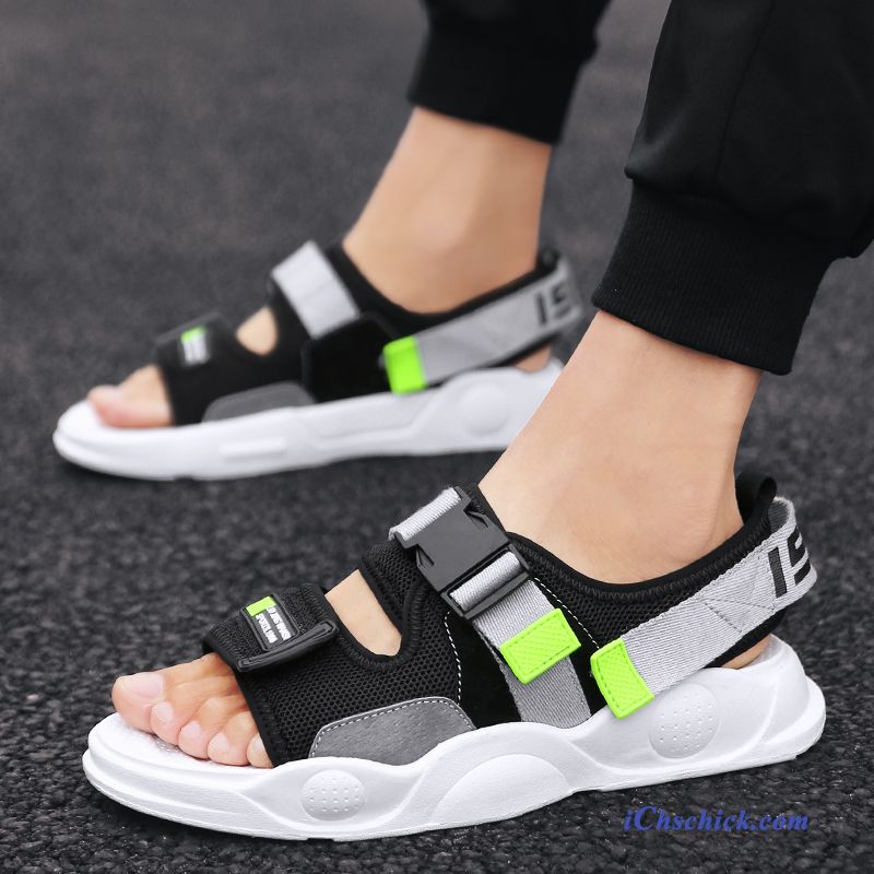 Schuhe Sandalen Sommer Neue Trend Casual Jugend Sandfarben Grau Kaufen