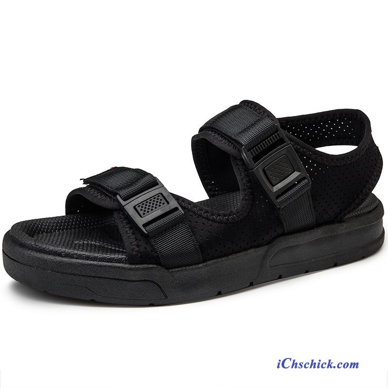 Schuhe Sandalen Sommer Trend Rom Rutschsicher Neue Sandfarben Schwarz Billig