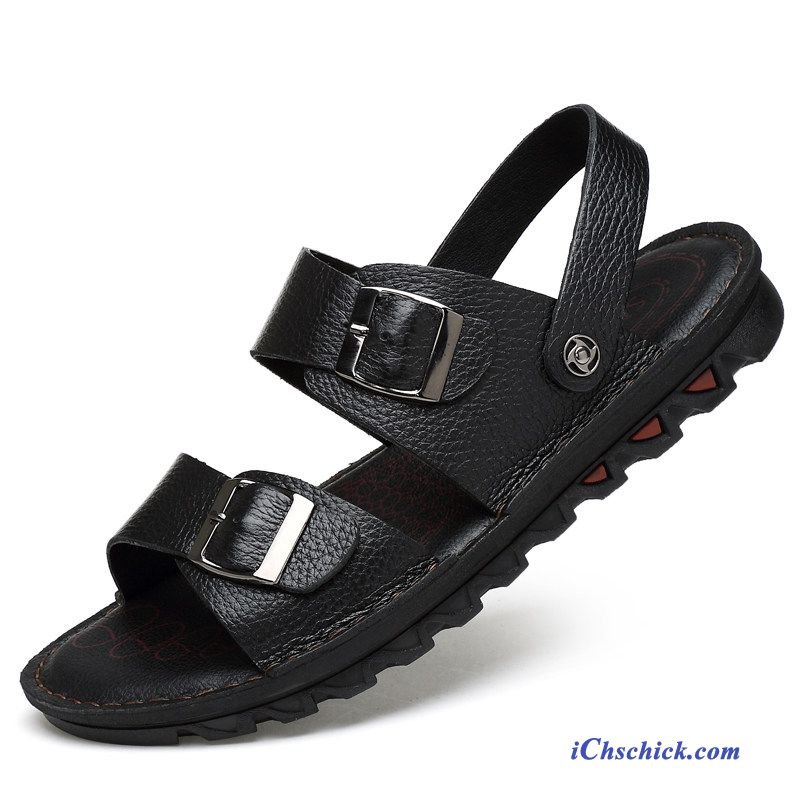 Schuhe Sandalen Weiche Sohle Leder Rutschsicher Oberleder Braun Verkaufen