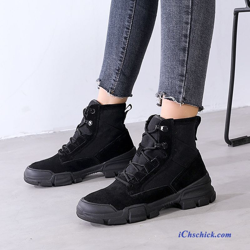 Schuhe Stiefel Atmungsaktiv Kurze Stiefel Martin Stiehlt Dicke Sohle Damen Braun Kaufen