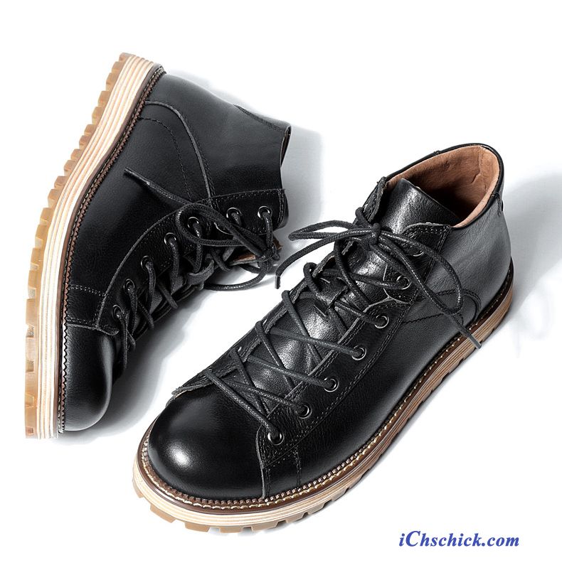 Schuhe Stiefel Echtleder British Hohe Martin Stiehlt Herbst Braun