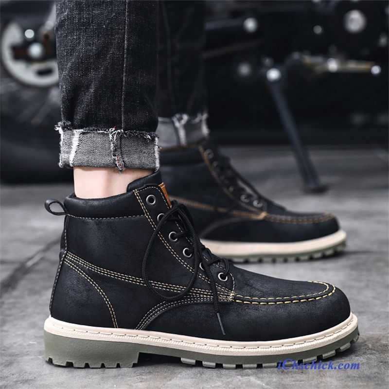 Schuhe Stiefel Neue British Casual Cargo Sommer Schwarz Verkaufen