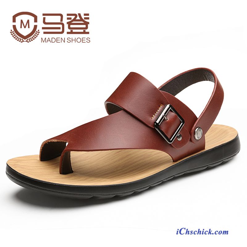 Schwarz Herren Sandbeige, Sandalen Herren Leder Kaufen