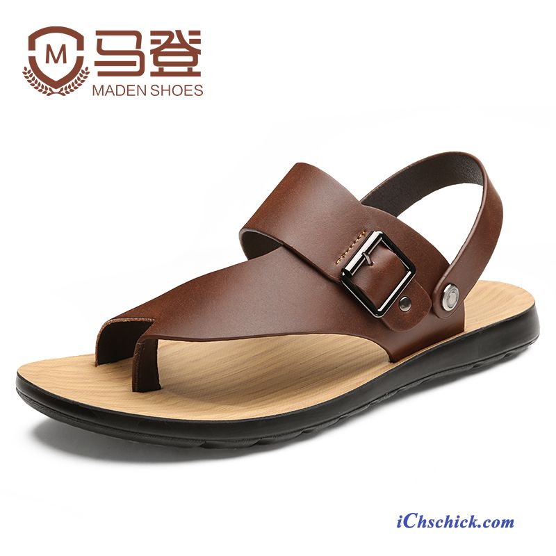 Schwarz Herren Sandbeige, Sandalen Herren Leder Kaufen