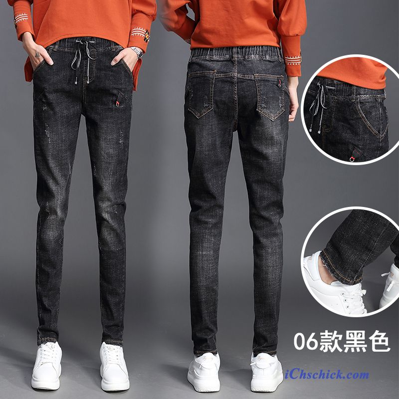 Schwarze Damenjeans Lindgrün, Graue Röhrenjeans Damen