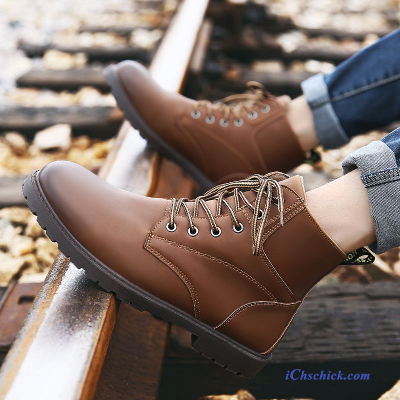 Schwarze Schuhe Herren Weinrot, Männer Boots Schwarz Günstig